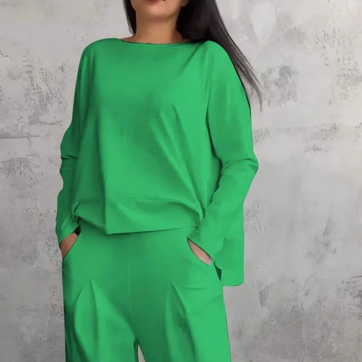 Women's Soft Knit Two Piece Lounge Set – Tapered Loungewear Outfit