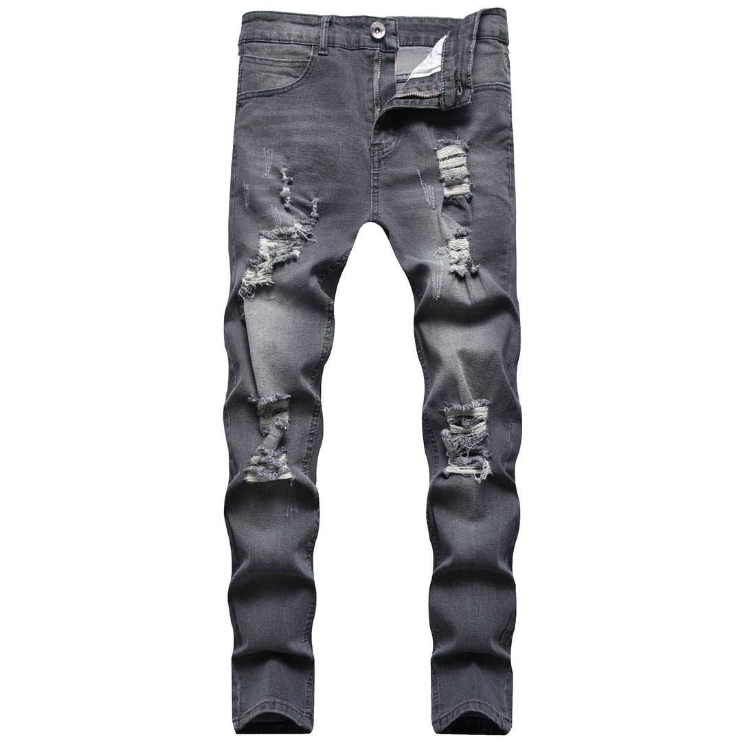 Men's Skinny Fit Cotton Denim Trouser – Micro-Stretch, Matte Finish