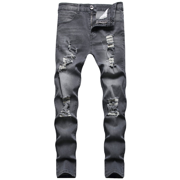 Men's Skinny Fit Cotton Denim Trouser – Micro-Stretch, Matte Finish