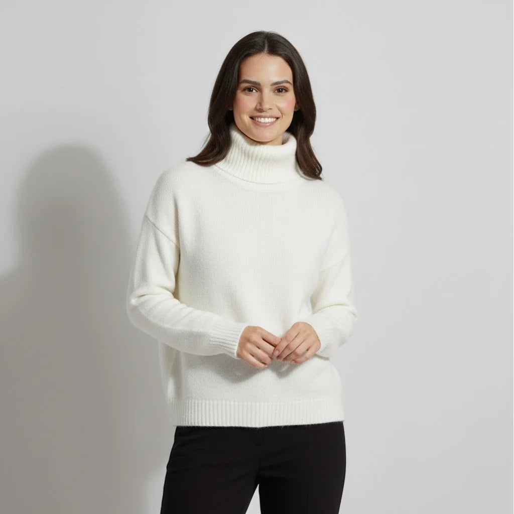 Women's Cashmere Sweater – Thick Knit Turtleneck for Autumn-Winter