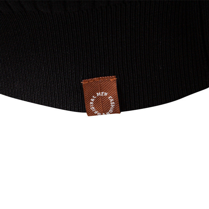 Men's Cotton Blend Henley Sweater – Slim Fit Ribbed Knit