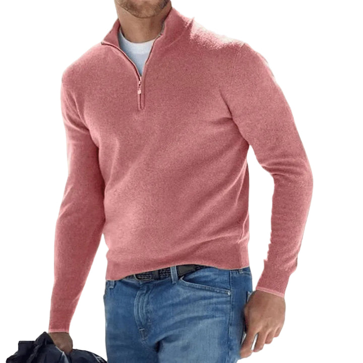 Men's Cashmere Blend Cardigan – Classic Long Sleeve Knit Sweater