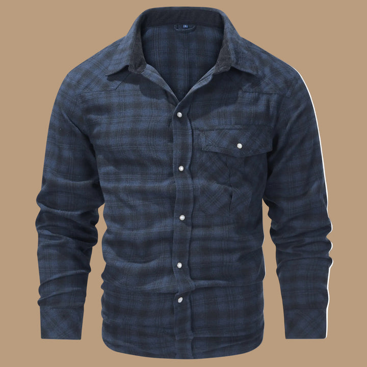 Men's Flannel Shirt – Plaid, Long Sleeve, Relaxed Fit, Retro Style