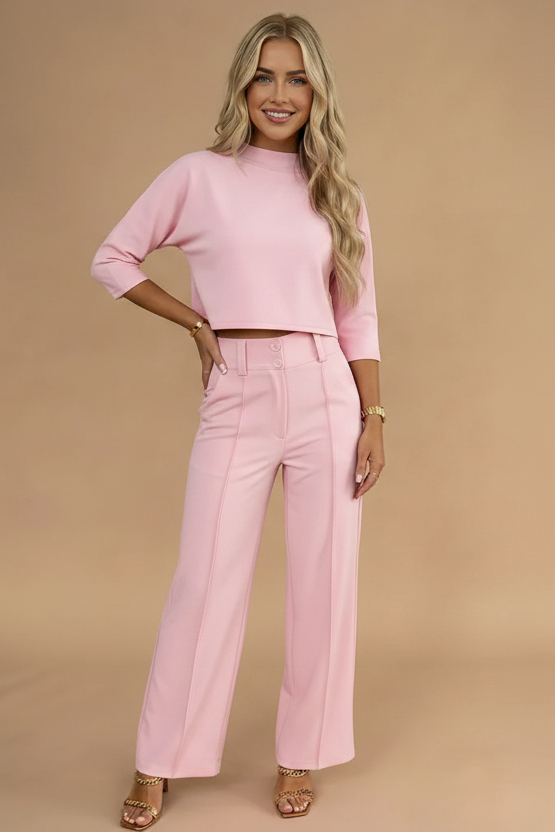Women's Casual Nine-Quarter Sleeve Set – Fresh Relaxed Silhouette