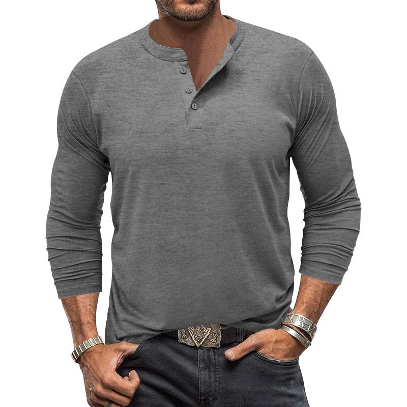 Men's Long Sleeve Slim Fit T-Shirt – Classic Crew Neck Pullover
