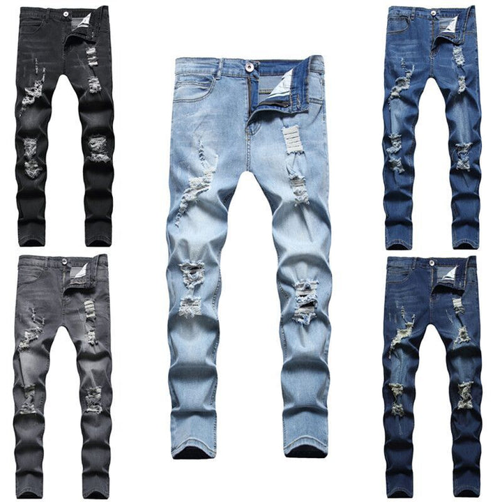 Men's Skinny Fit Cotton Denim Trouser – Micro-Stretch, Matte Finish