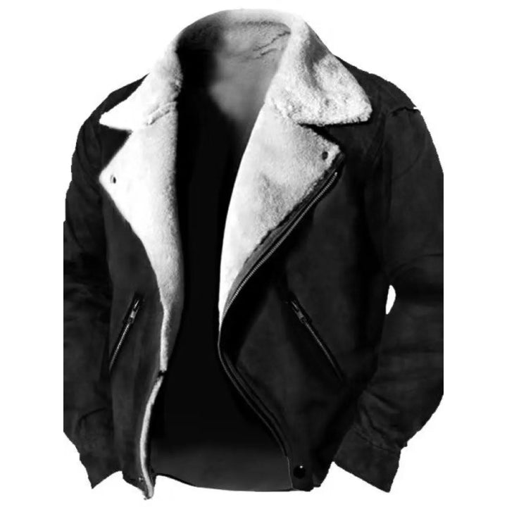 Men's Polo Collar Zipper Jacket – Thick Lined Everyday Layer