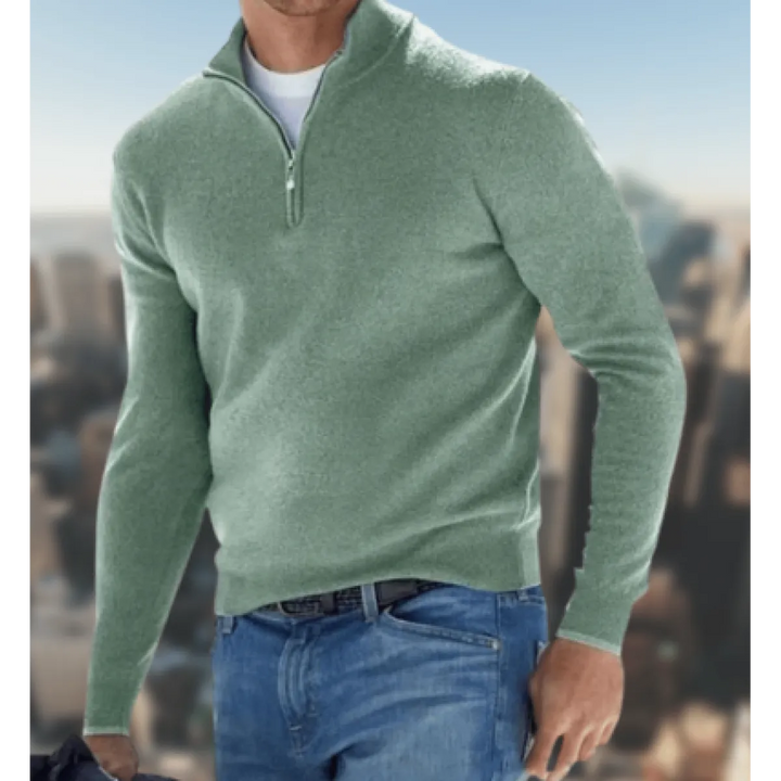Men's Cashmere Blend Cardigan – Classic Long Sleeve Knit Sweater